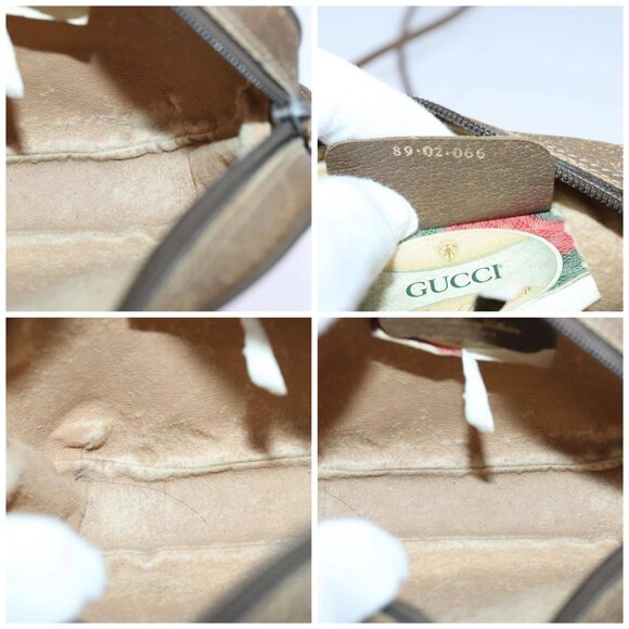 GUCCI GG Supreme Web Sherry Line Shoulder Bag PVC Beige Red 89 02 066 Auth 84927 - Picture 15 of 16